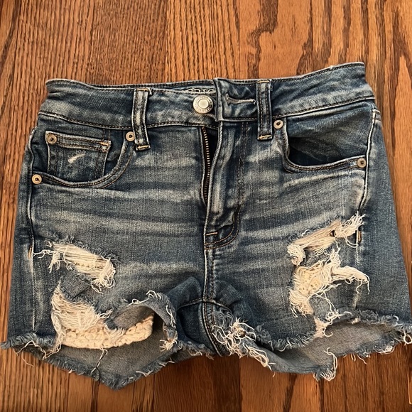 Express and American Eagle Denim shorts Bundle size 0 - Picture 4 of 13
